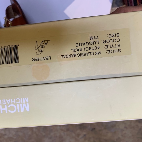 Michael Kors Brown Shoes Heel Buckle Open Toe - Picture 15 of 16